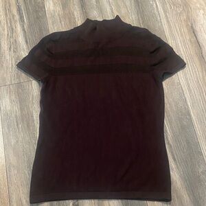 Carmen Marc Valvo Rich Brown Knit Top